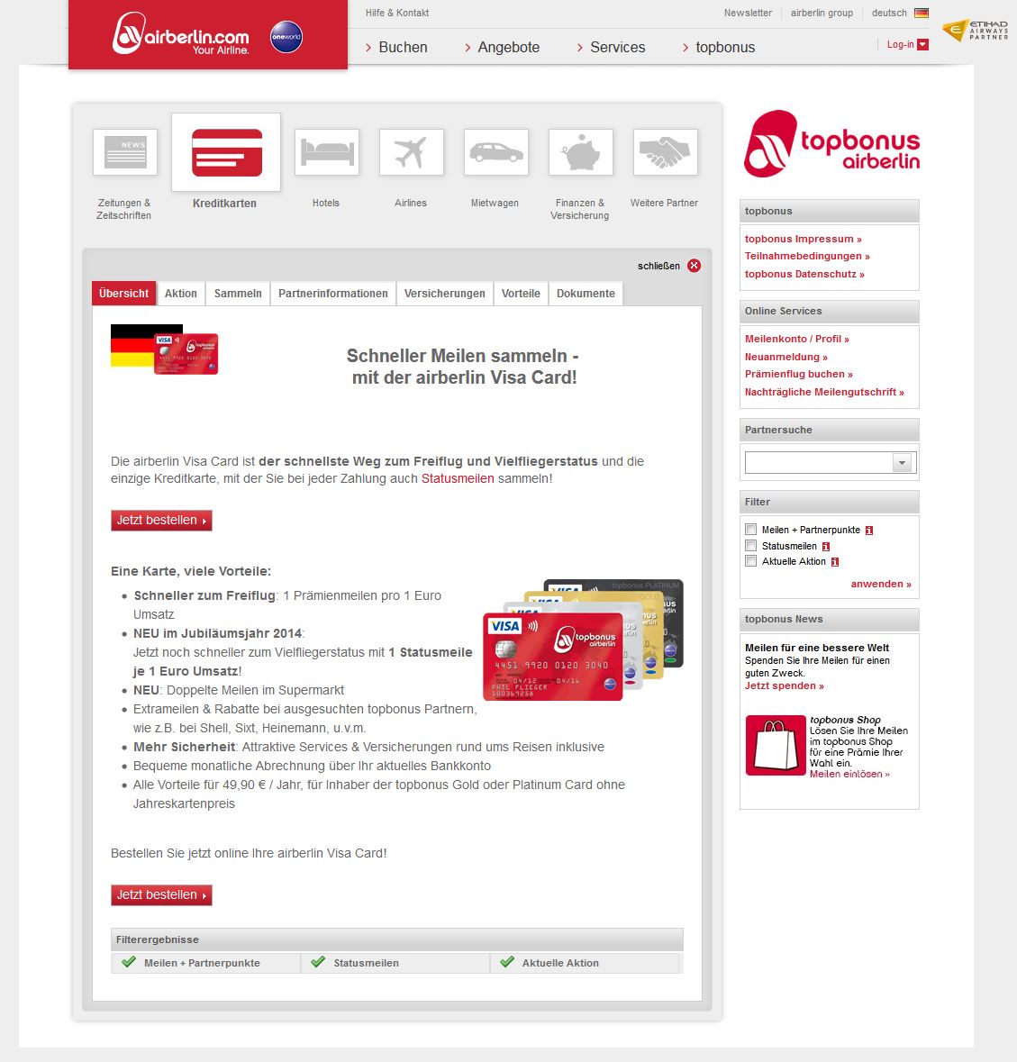 airberlin Visa Card (Screenshot www.airberlin.com/de-DE/site/tb/partner/index.php?cid=9&partnerName=ab_visa am 28.12.2014)