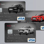 Audi bietet die Möglichkeit, aus verschiedenen Motiven auszuwählen, so dass man dann 'sein' Modell auf der Kreditkarte haben kann - das nennt sich dann 'Audi VISA Picture Card'