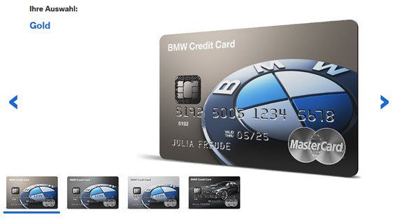 BMW Credit Card Premium - Motivauswahl