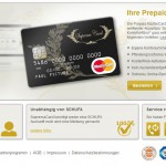 Wirkt recht edel: Die SupremaCard ist eine MasterCard Kreditkarte auf Guthabenbasis mit Kontofunktion, sprich eigener Kontonummer für Zahlungsverkehr (Screenshot supremacard.de am 07.11.2014)